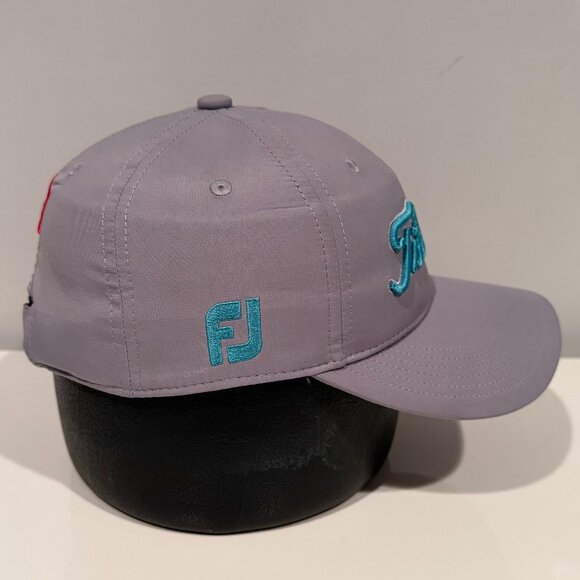 Titleist Footjoy Pro V1 Strapback Adjustable Golf Hat Cap Gray - Picture 3 of 6